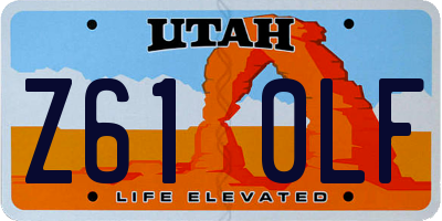 UT license plate Z610LF