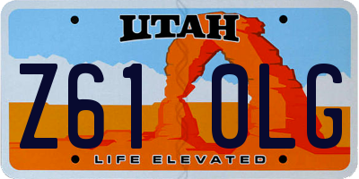 UT license plate Z610LG