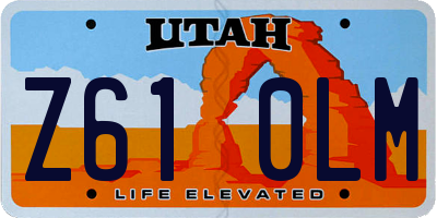 UT license plate Z610LM