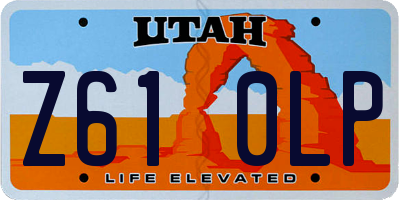 UT license plate Z610LP
