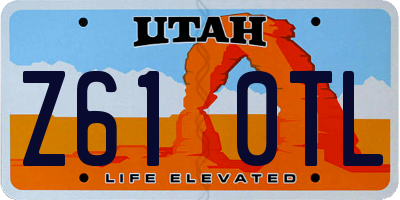 UT license plate Z610TL