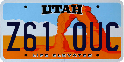 UT license plate Z610UC