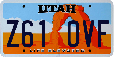 UT license plate Z610VF