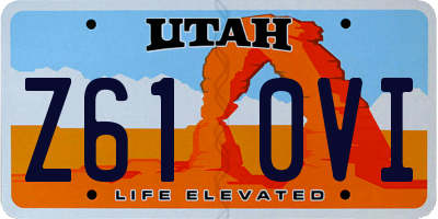 UT license plate Z610VI