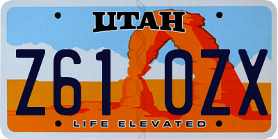 UT license plate Z610ZX