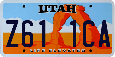 UT license plate Z611CA