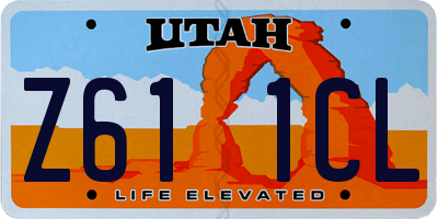 UT license plate Z611CL