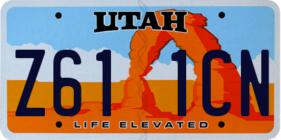 UT license plate Z611CN