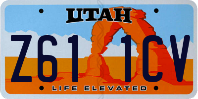 UT license plate Z611CV