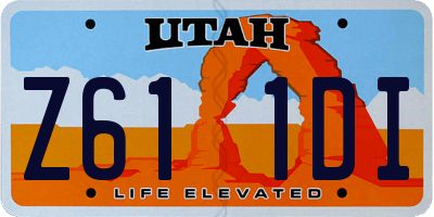UT license plate Z611DI