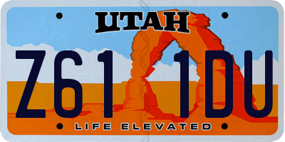 UT license plate Z611DU