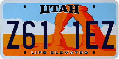 UT license plate Z611EZ