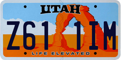 UT license plate Z611IM