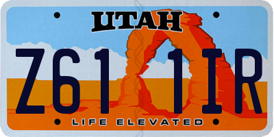 UT license plate Z611IR