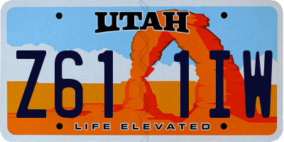 UT license plate Z611IW