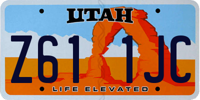 UT license plate Z611JC