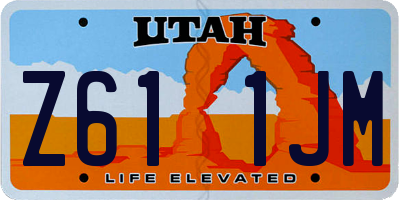 UT license plate Z611JM