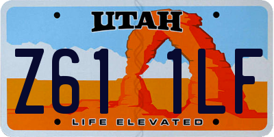 UT license plate Z611LF