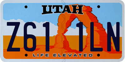 UT license plate Z611LN