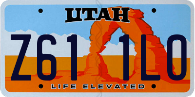 UT license plate Z611LO