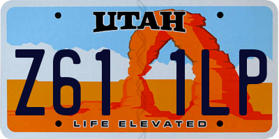 UT license plate Z611LP