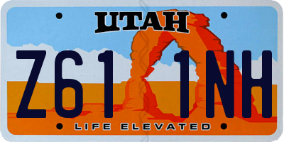 UT license plate Z611NH