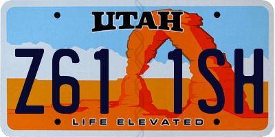 UT license plate Z611SH