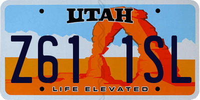 UT license plate Z611SL
