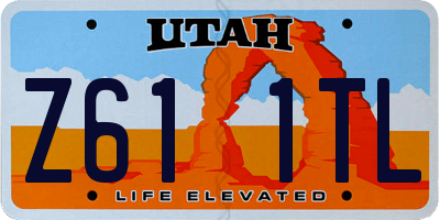UT license plate Z611TL