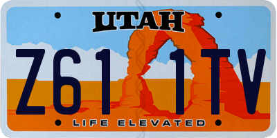 UT license plate Z611TV