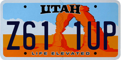UT license plate Z611UP