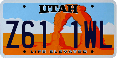 UT license plate Z611WL