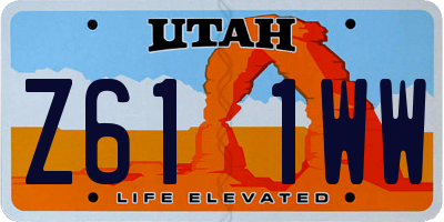 UT license plate Z611WW