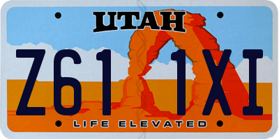 UT license plate Z611XI