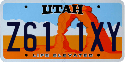 UT license plate Z611XY