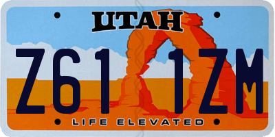 UT license plate Z611ZM