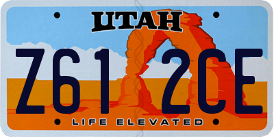 UT license plate Z612CE