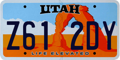 UT license plate Z612DY