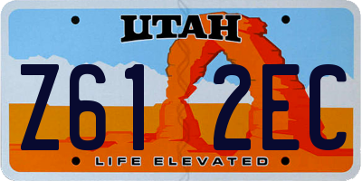UT license plate Z612EC