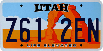 UT license plate Z612EN