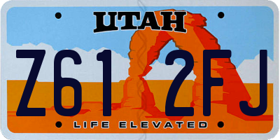 UT license plate Z612FJ
