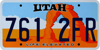 UT license plate Z612FR