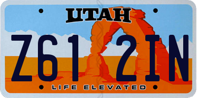 UT license plate Z612IN