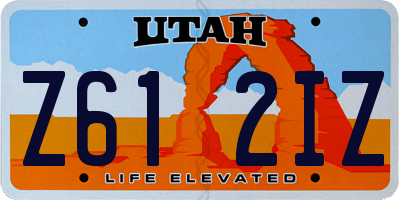 UT license plate Z612IZ