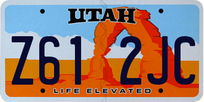 UT license plate Z612JC