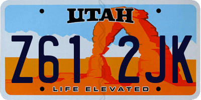 UT license plate Z612JK