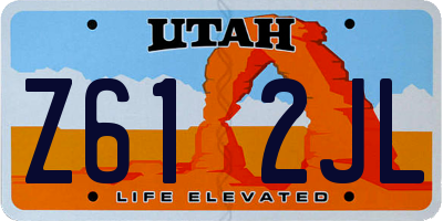 UT license plate Z612JL