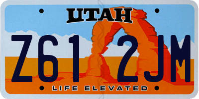 UT license plate Z612JM