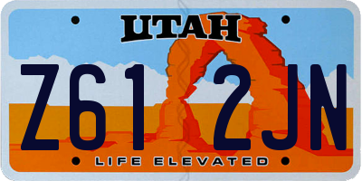 UT license plate Z612JN