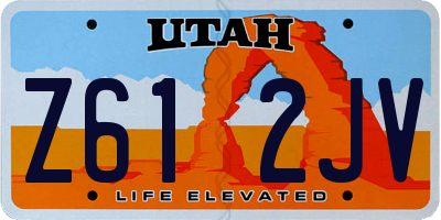 UT license plate Z612JV